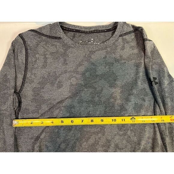 Under Armour Threadborne 3/4 sleeve Fitted Small Training Shirt Gray - Picture 5 of 7